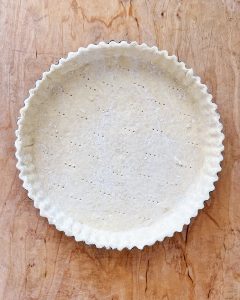pie dough in a form