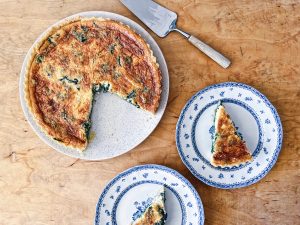 Spinach Västerbottenpaj, a Swedish quiche